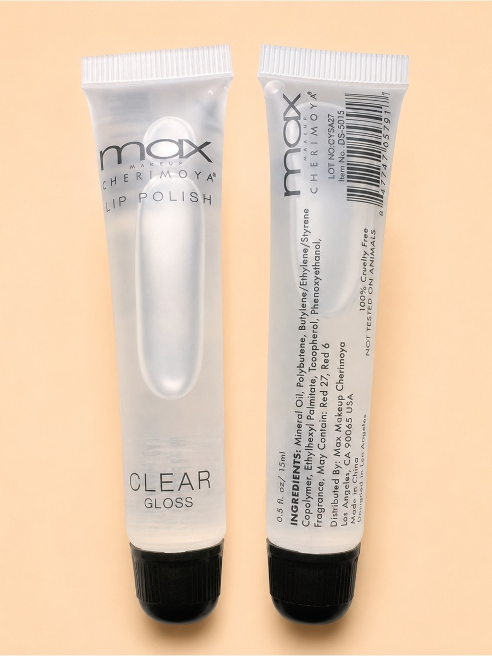 MAX Makeup Cherimoya Lip Polish Clear Gloss – Lot of 2